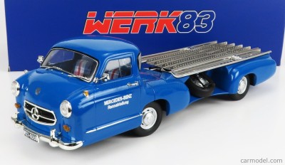 MERCEDES BENZ - RACING CAR TRANSPORTER TRUCK<br />RENNTRANSPORTER 1955,1/18