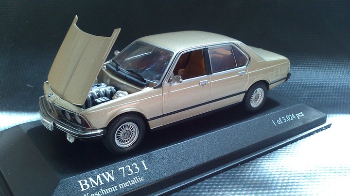 Модель: BMW (E23) 733i<br />Виробник: Minichamps<br />Масштаб: 1/43