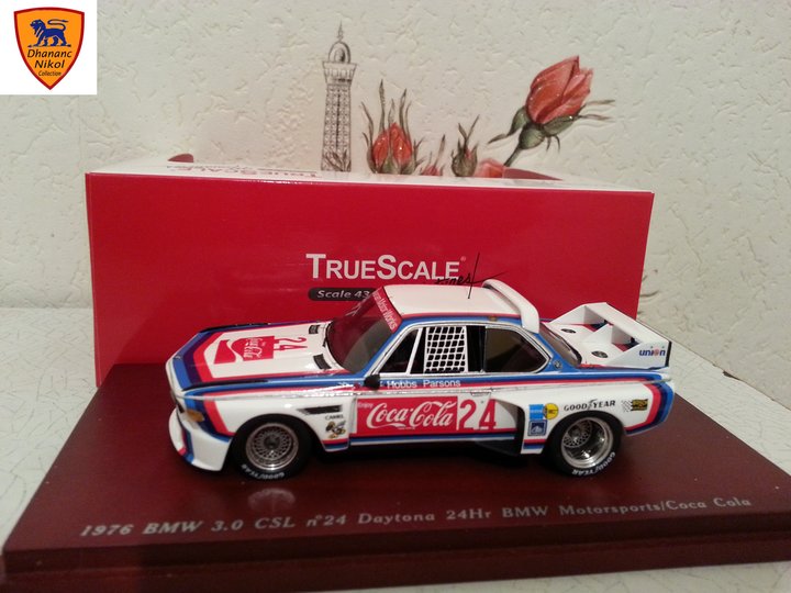 Модель: BMW 3.0 CSL, 1976<br />Виробник: True Scale Miniatures (Spark)<br />Масштаб: 1/43